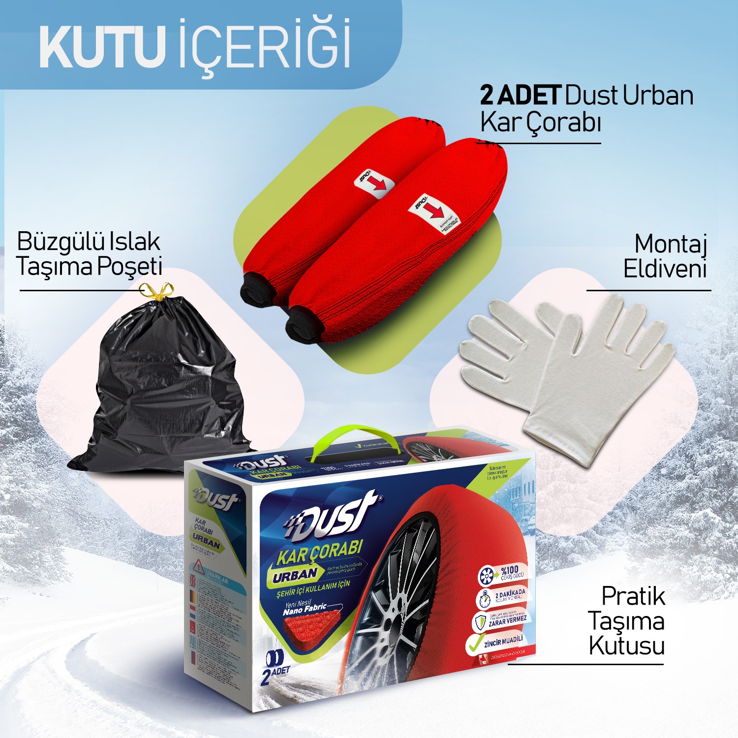 Dust Auto - Kar Çorabı - Oto Branda - Oto Kolçak - Oto Aksesuar Üreticisi - Dust Auto Kar Çorabı - Universal Oto Branda - Universa Oto Kolçak